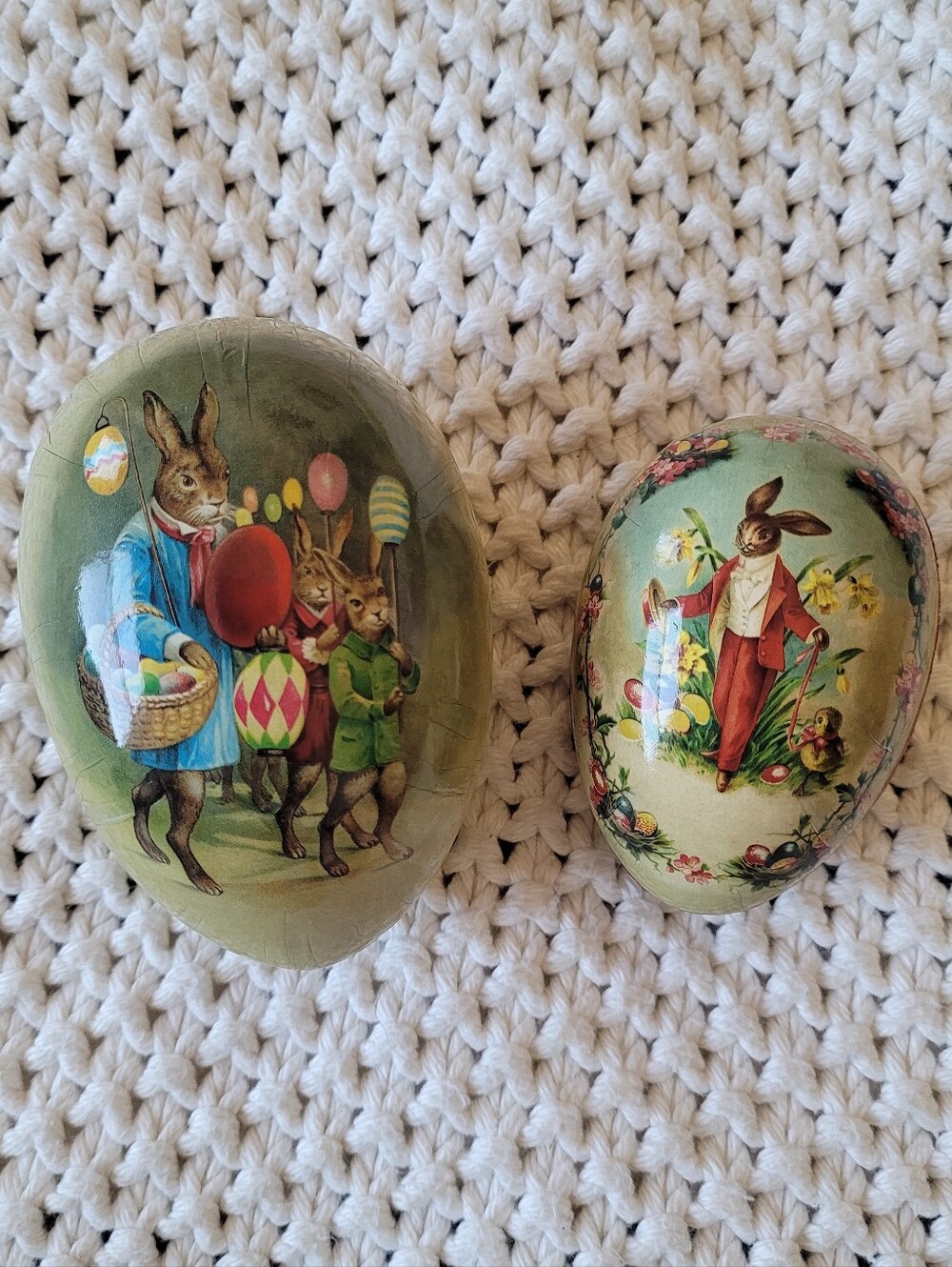 Nestler Vintage Hollow Papier Mâché Easter Egg Set